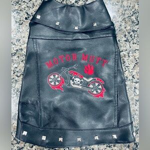 Black Leather Dog Vest